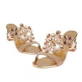 thumbnail image 5 of Penkiiy Sparkly Rhinestone Sandals for Women, Flip Flops Open Toe High Heel Pump Sandals,Casual Block Heel Sandal 36 Gold, 5 of 5