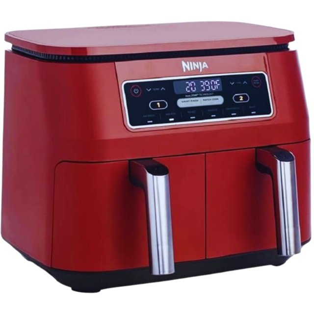 Restored Freidora de Aire Ninja DZ201QCN Digital 7.5 Litros 6 en 1 ROJO (Refurbished)