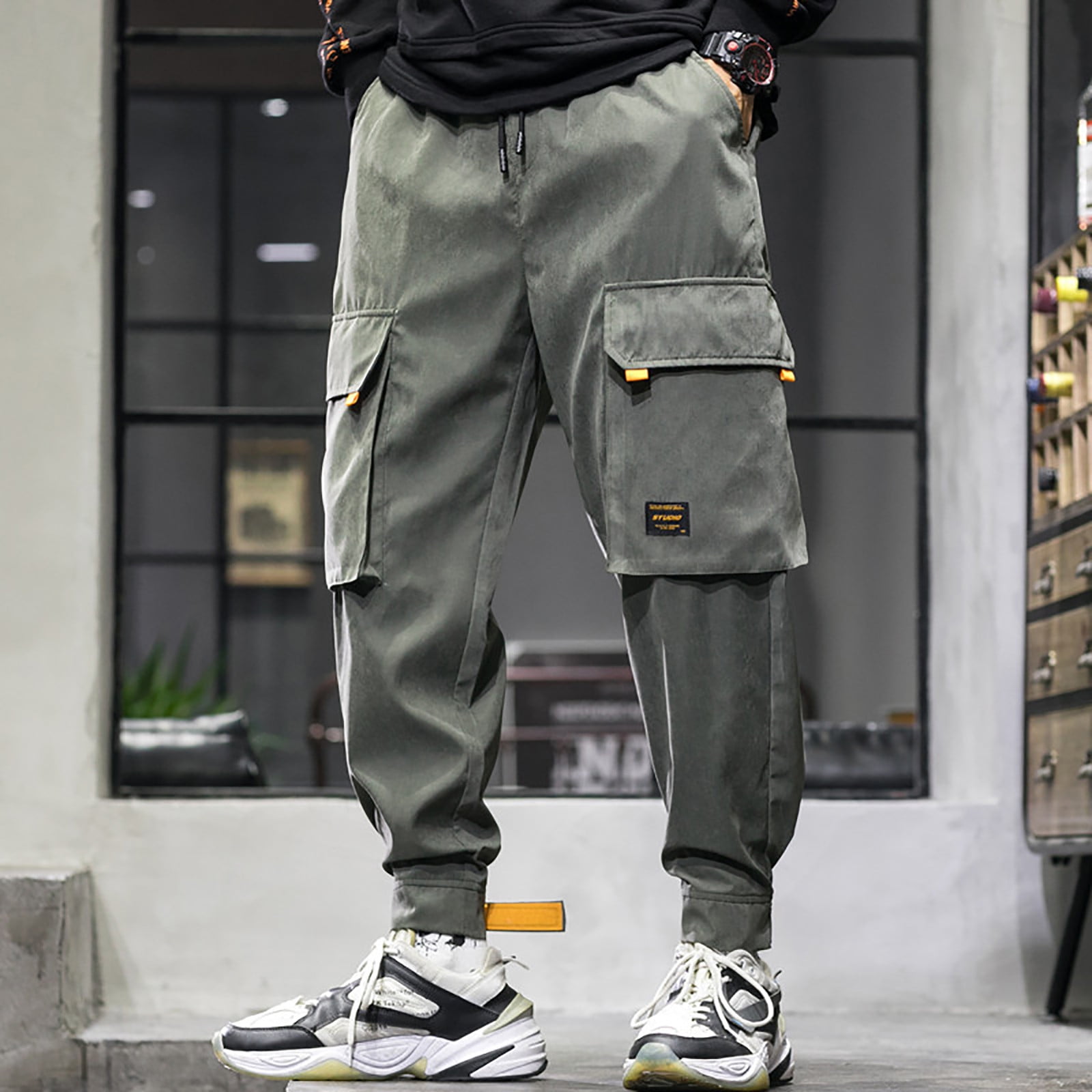 Men's Streetwear Jogger Pants Elastic Waist Hip Hop Cargo Pants Casual  Active Fashion Drawstring Outdoor Hiking Sweatpants