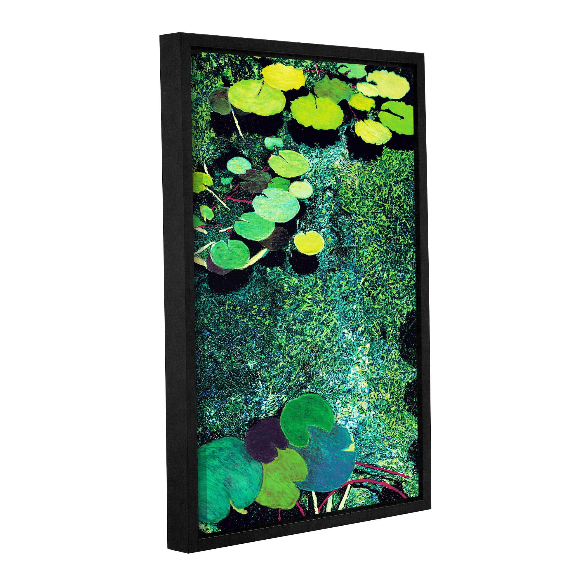ArtWall Allan Friedlander "Green Shimmering" Gallery-wrapped Floater-framed Canvas