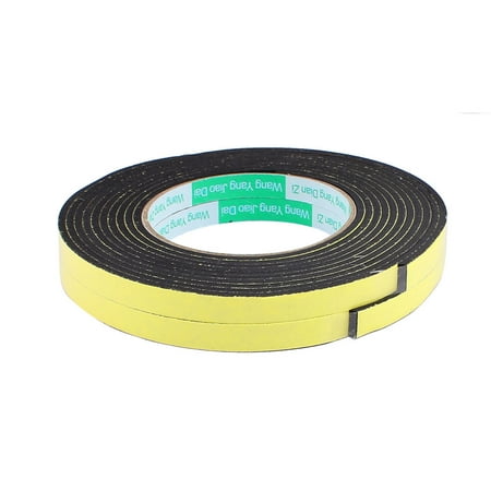 1CM Width 4M Length 3MM Thick Single Sided Sealing Shockproof Sponge Tape 2 Pcs