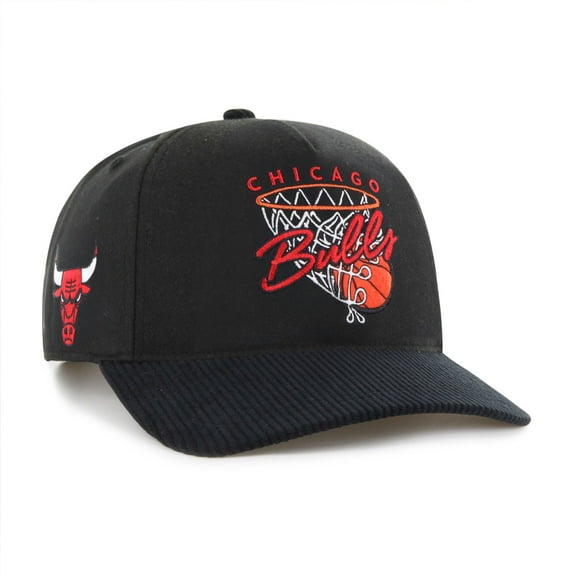 Men's '47 Black Chicago Bulls Nothing But Net Hitch Adjustable Hat