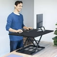 thumbnail image 3 of X-Elite Pro XL Standing Desk Converter | Instantly Convert Any Surface to a Stand up Desk | Extra Large Sit to Stand Desk Converter | Easily Fits 2 Monitors (36 inches | Black), 3 of 8