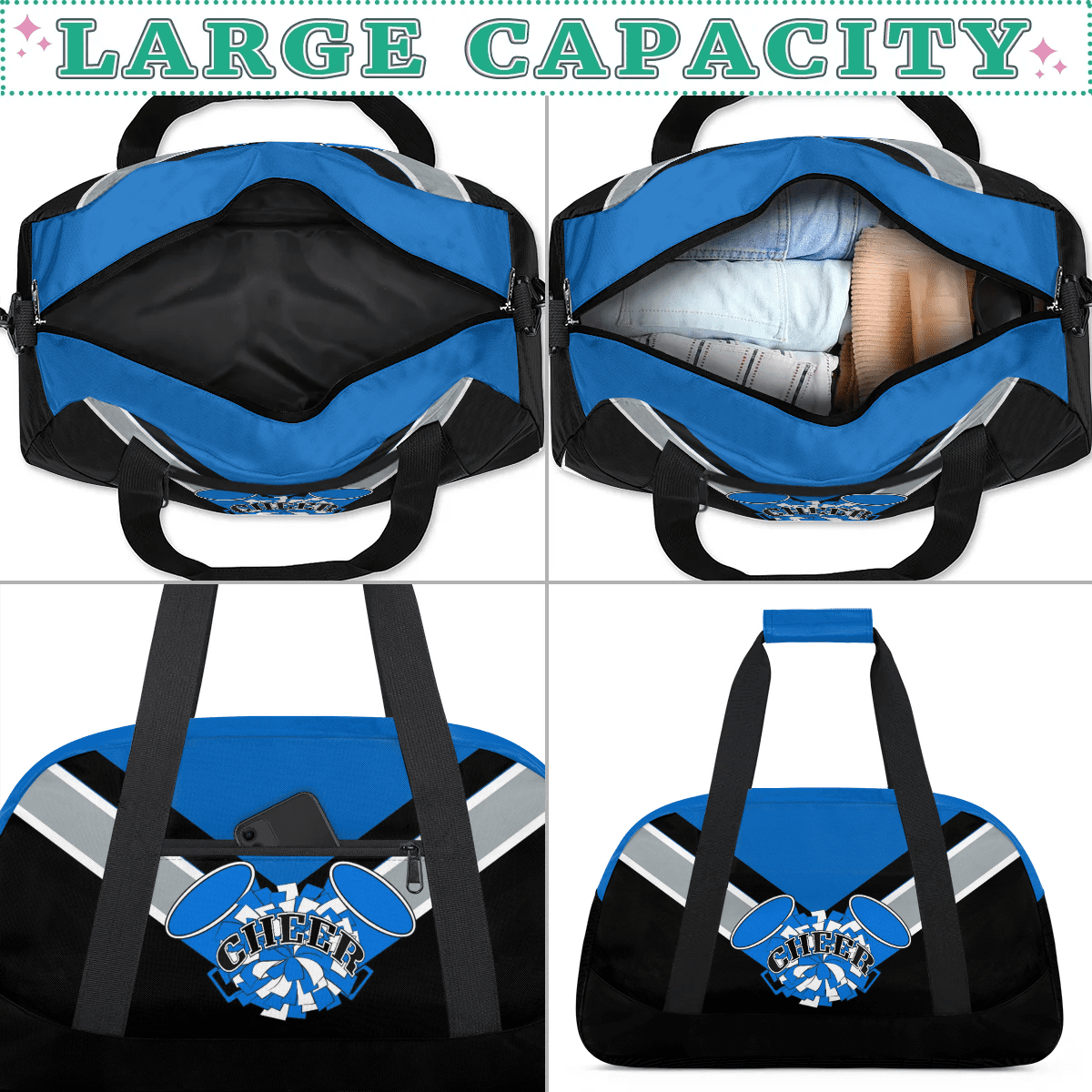 Qzjjjmy Cheer Bag Dance Bag for Girl Cheerleader Bag Sport Duffel Bag
