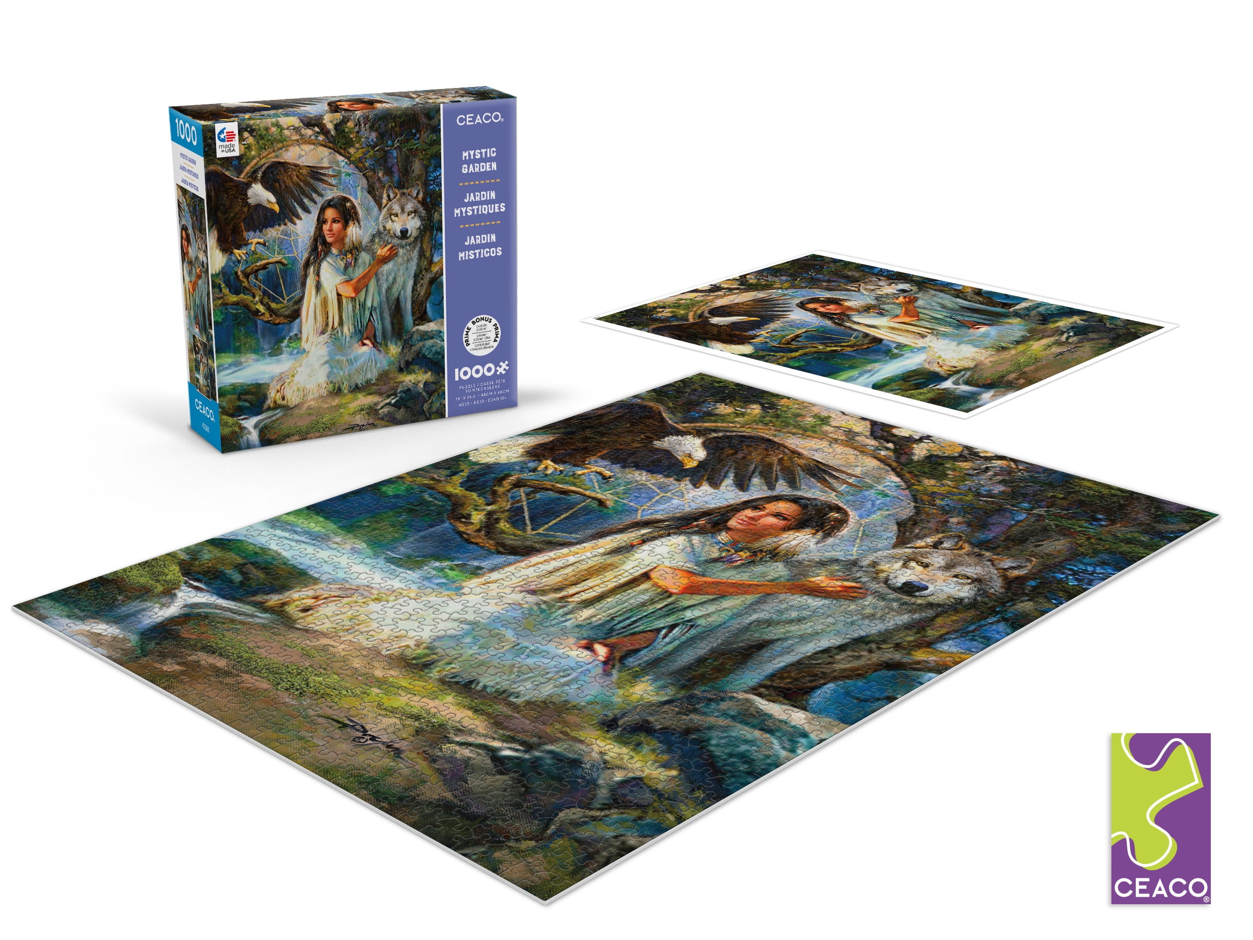 Ceaco 1000-Piece Native American Mystic Garden Interlocking Jigsaw Puzzle