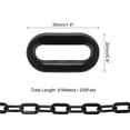 thumbnail image 2 of Uxcell 200Ft Plastic Chain Barrier, Safety Link Chain Stanchion, Black, 2 of 7