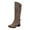 Khaki, variant on WEAIXIMIUNG Womens Snow Boots Wide Width Women's New Crossborder Large Size High Heeled Boots with Belt Buckle In Autumn and Winter Of 2022