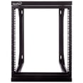 thumbnail image 2 of NavePoint 12U Server Rack with Swing Gate - 12U Wall Mount Rack for 19 Inch IT Equipment Open Frame Rack – Network Rack Wall Mount for AV & Server Equipment 18” Deep 12U Rack, Black, 2 of 6