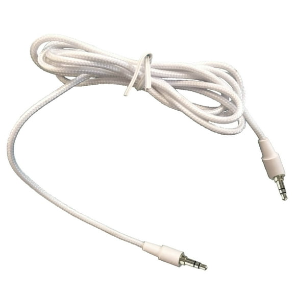 VM Audio Câble pour Tablette Téléphone Intelligent Voiture 5 Pieds Stéréo Audio Auxiliaire 3,5 mm, Blanc