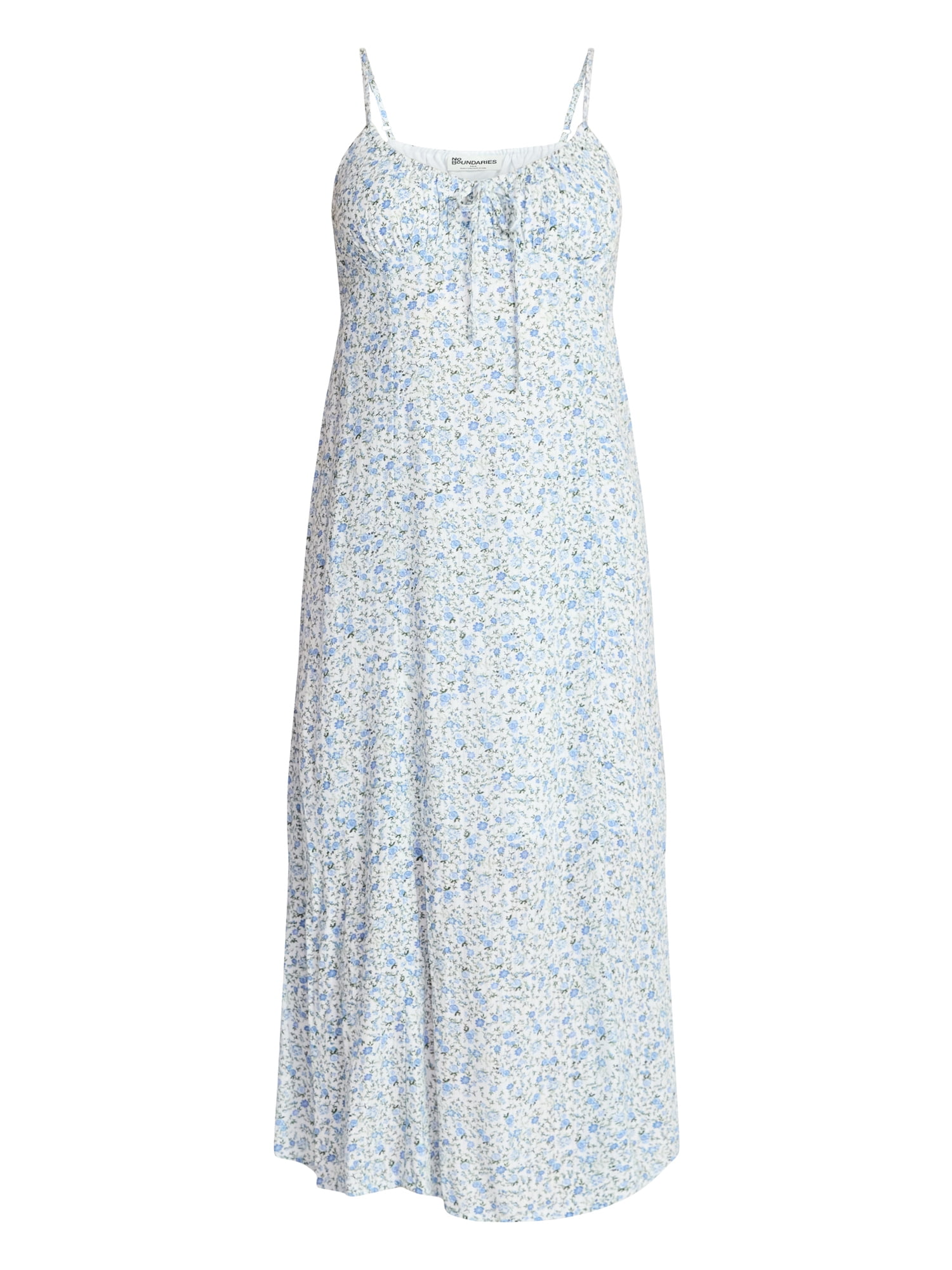 No Boundaries Shirred Midi Dress, Women's XXS-XXL