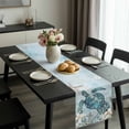 thumbnail image 2 of Teal Turtle Coastal Table Runner 70 Inches Long, Summer Beach Nautical Starfish Kitchen Coffee Dining Table Decoration for Home Party Birthday Wedding Home Decor 13x70 Inches, 2 of 8
