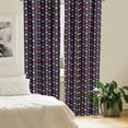 thumbnail image 2 of Ambesonne Valentine Curtains, Hearts Love Happy, Pair of 28"x95", Multicolor, 2 of 5