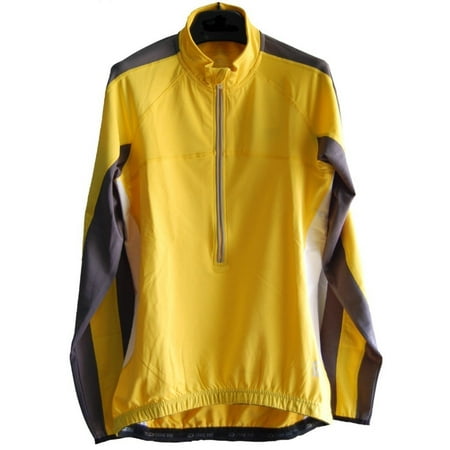 - Men's TopCool Reflective Zipper Long Sleeved Spring Fall Winter Biking Cycling Jersey (Yellow, XX-Large)
