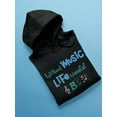 thumbnail image 3 of Without Music Life Would B Flat Hoodie Men -Smartprints Designs, Male 4X-Large, 3 of 4