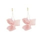 thumbnail image 1 of Pendientes colgantes Qarigey de flores de tela rosa, 1 of 6