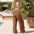 thumbnail image 6 of Kelon Womens Casual Pants with Pockets High Waist Adjustable Knot Loose Casual Trousers Business Work Casual Pants S-2XL, 6 of 9