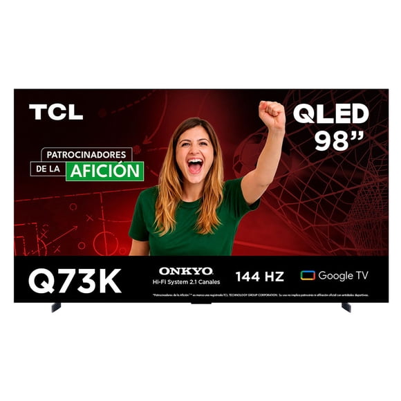 TV TCL Pantalla 98 Pulgadas QLED Smart Google TV 98Q73K