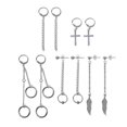 thumbnail image 2 of Pendientes colgantes punk YONGSHENG Acero inoxidable 4 Conjunto, 2 of 4