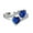 Blue, variant on Cute Silver Cubic Zirconia Ribbon Bow Knot Wedding Promise Engagement Stackable Rings For Women Her Birthday Mini Present