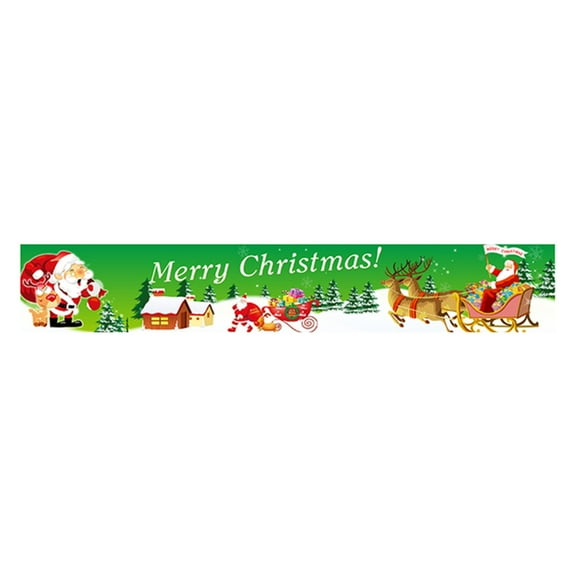 Luysn Christmas Decorations Merry Christmas Fence Banner,Christmas Banners Yard Sign,Holiday Fence Wrap Hanging Backdrop Banner,Event Party Decoration,Christmas Lights Outdoor 69"X14.5"