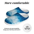 thumbnail image 6 of Disketp Blue Glitter Sparkles Women's Men's Slippers Plush Slip-On House Slipper for Winter Indoor Soft Cushion Non-slip Fluffy Slides Slippers-8, 6 of 7