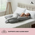 thumbnail image 5 of Allswell Full Wrap-Around Oversized Pregnancy Pillow, Gray, 5 of 10