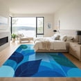 thumbnail image 3 of ODIKA 4'x6' Machine Washable Non-Slip Area Rug, Abstract Blue High Traffic Rug, Blue, 1099355, 3 of 7