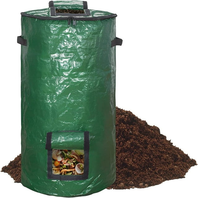 MesaSe Sac Poubelle Compost Réutilisable Sac de Jardin 34 Gallons (1 Pack)