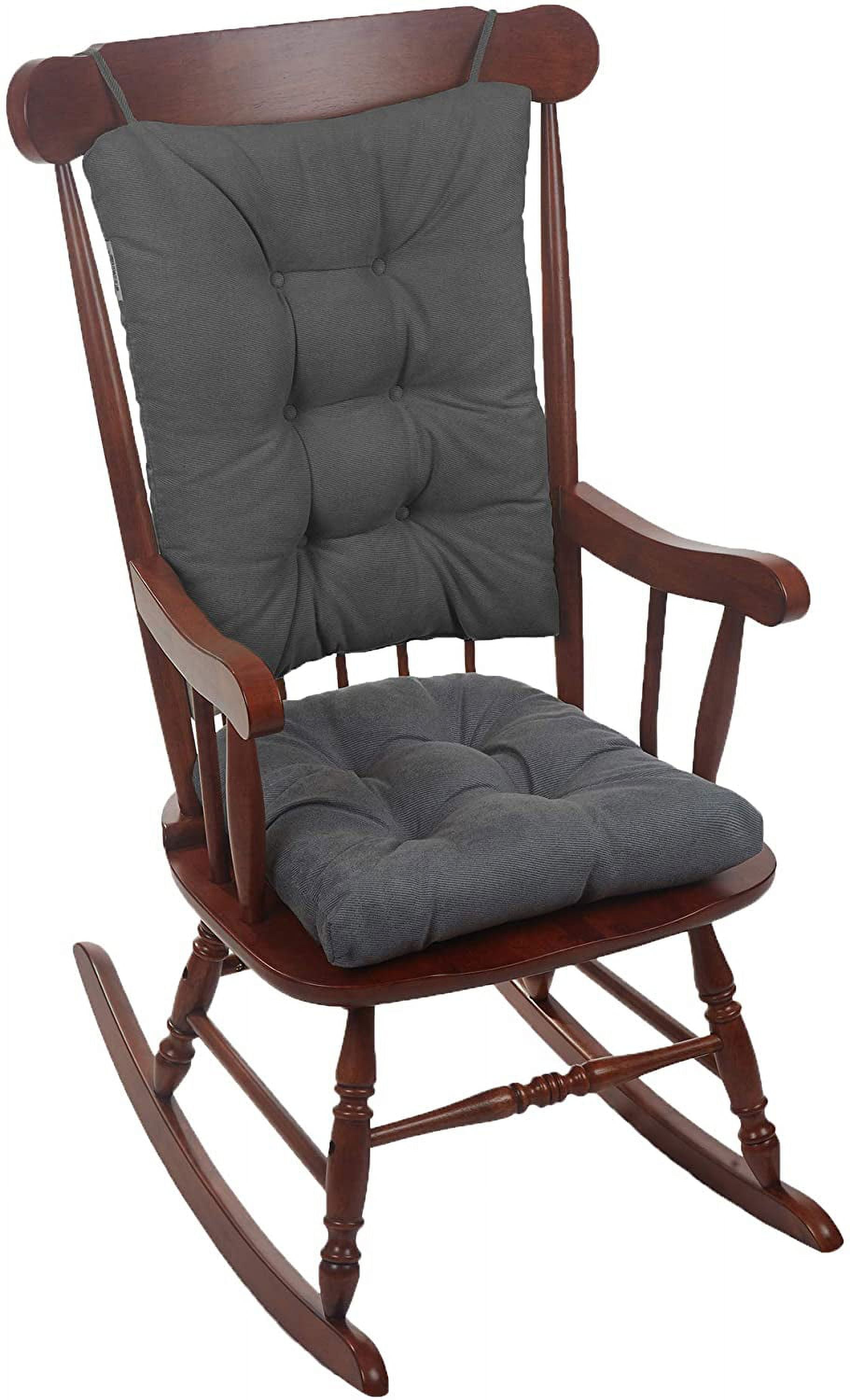 Gripper 17 x 17 Non-Slip Twillo Tufted Universal Chair Cushions Set of 2  - Bluestone