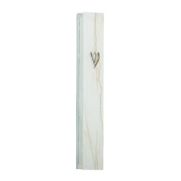 A&M Judaica & Gifts 23168 12 cm Glass Mezuzah, Black