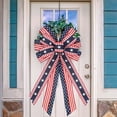 thumbnail image 5 of Meiiso Patriotic Star Striped Ribbon Bow Pendant C, Large Patriotic Bows for Wreath Memorial Day 4th Of July Stripes Wreath Bows, 5 of 9