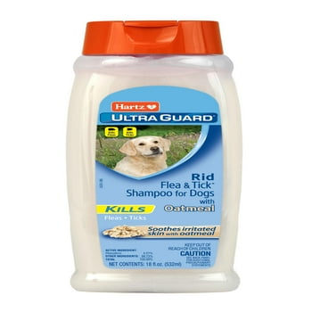 Hartz UltraGuard Rid Flea And Tick Oatmeal Shampoo For Dogs, 18oz