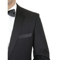 thumbnail image 2 of Raphael Classic Fit Solid Black Two Button Tuxedo Style Jacket Blazer Sportcoat, 2 of 6