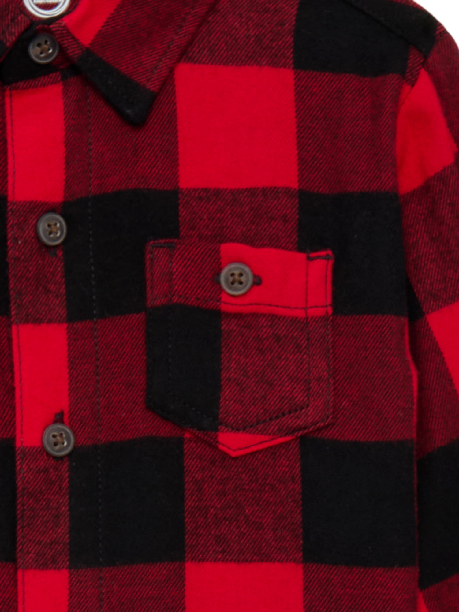 Wonder Nation Toddler Boys Flannel Shirt, Sizes 12M-5T