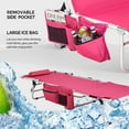 thumbnail image 5 of Ktaxon Outdoor Oversized Tanning Chair, Patio Beach Lounge Chair with Face Hole & Carrying Bag, Laying Out Chairs for Beach Sun Tanning, Pink, 5 of 8