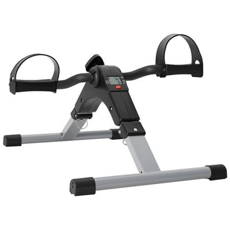 Uten Folding Pedal Exerciser, Mini Under Desk Exercise Bike Foot Hand cycle Portable, Arm and Leg Exercise Peddler Machine with LcD Monitor