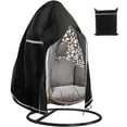 thumbnail image 3 of DEBGFS Patio Hanging Egg Chair Cover Waterproof Swing Egg Chair with Adjustable Drawstring Reflective Strips Fits Outdoor Most Single Seat Egg Swing Chair Dust Protector, 3 of 8