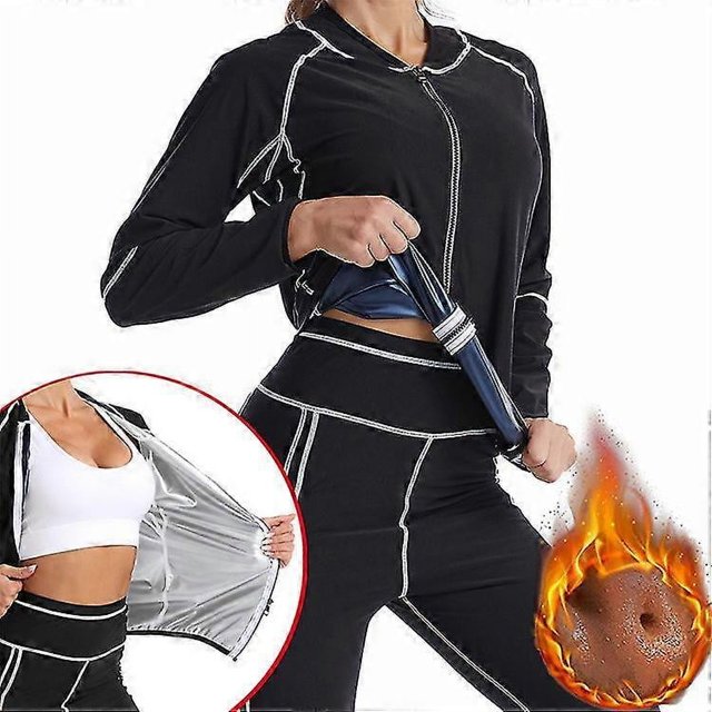 Women Slimming Sauna Sweat Suits - Fat Burning Tops, Waist Trainer, Thermo Legging, Body Shaper Jacket Shapewear
