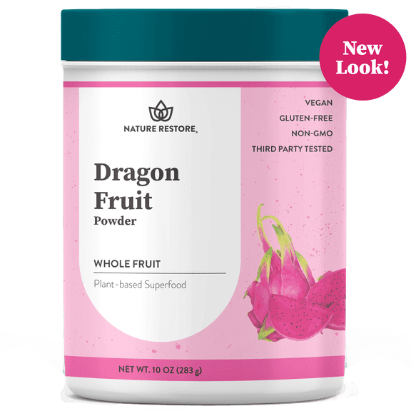 Nature Restore Pink Pitaya Powder (Red Dragon Fruit), Antioxidant Rich Superfood, Non GMO, Vegan & Gluten Free, 10 Ounces