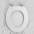 thumbnail image 3 of ZHIMAO O/U Shape White Toilet Seat, Soft Close Top Fixed Toilet Seat Cover Bathroom White O-type, 3 of 9