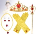 thumbnail image 4 of 6 Pieces Set Girls Child Kids Princess Queen Wand & Tiara Crown Dressing Up, 4 of 9