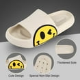 thumbnail image 4 of PISIQI Men's Smiley Slippers Sandals,EVA Anti-Slip Slippers,Gym Home Casual Shower Shoes, 4 of 9