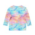thumbnail image 3 of KyCheLot Girls Pullover Tshirts Cute Tie Dye Printed 3/4 Sleeve Loose Tunic Tops Dailywear 3-12 Years, 3 of 4