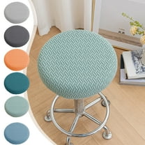 Under $5! InsCrazy Round Stool Seat Cover, 14 Inches Seat Covers with Non-Slip Elastic Bands for Kitchen Living Room Bedroom Chair Cushion Cover