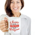 thumbnail image 2 of Jesus Es Mi Salvador No Mi Religion Christianity Coffee & Tea Gift Mug, Stuff And Mexican Style Gifts For Spanish Speaking Hispanic Christian Men & Women (15oz), 2 of 4