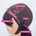 thumbnail image 2 of Straight Glueless Human Hair Wig With Bangs, 3x1 Lace Front Wigs Human Hair, 2 of 6