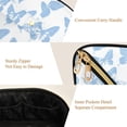 thumbnail image 5 of FORMRS Makeup Bag Travel Cosmetic Organizer for Women Fold Flat Zipper Pouch with Handle, Blue Butterfly, 5 of 8