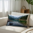 thumbnail image 6 of Mountain Throw Pillow Cover 24 x 36 Inch Decorative Pillow Cover Nature Green Forest Lake Country Lumbar Pillowcase Seasonal Rectangle Cushion Case for Couch Sofa Bed Living Room, 6 of 9
