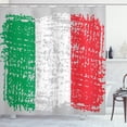thumbnail image 1 of Ambesonne Italy Shower Curtain, Grunge Brushstroke Style Flag, 69"Wx75"L, Pale Taupe and Multicolor, 1 of 3