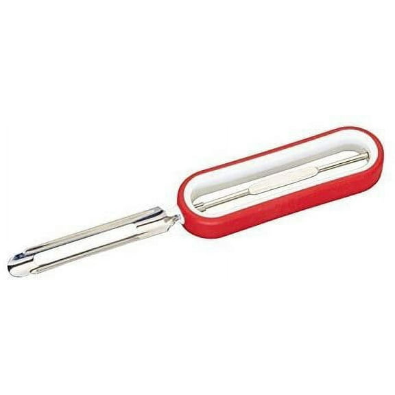 GoodCook Peeler Flex Handle - Stainless Steel Blade, Red Handle - Manual